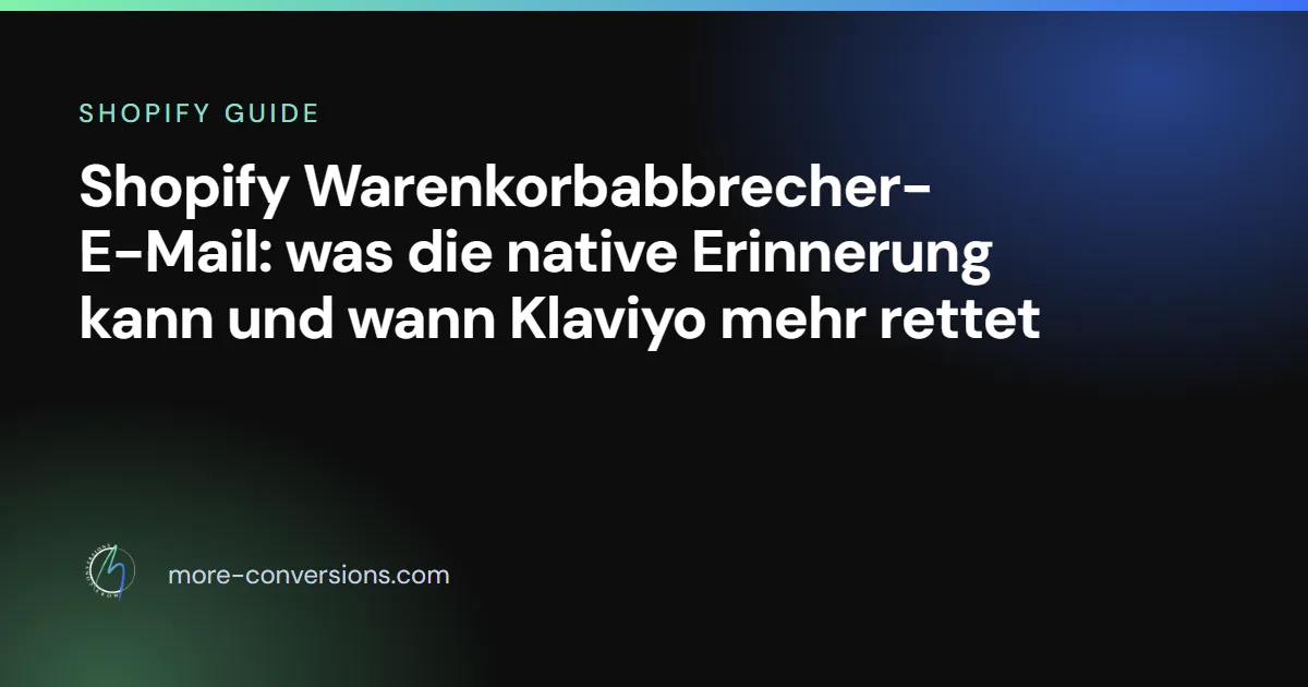 Shopify Warenkorbabbrecher-E-Mail